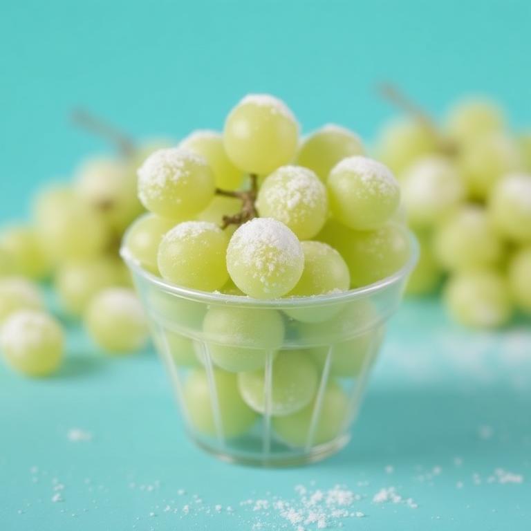 Sour Punch Green candy grapes in a cup